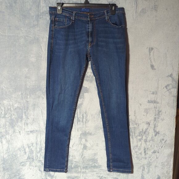 Zara Other - Zara Man Men's Jeans Size 36x30 Blue Medium Wash Denim Taper Casual Pants